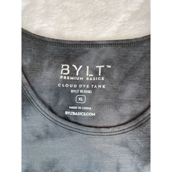 BYLT Premium Basics Tank Top Men's (XL) Gray Cloud Dye Pullover - Picture 3 of 5